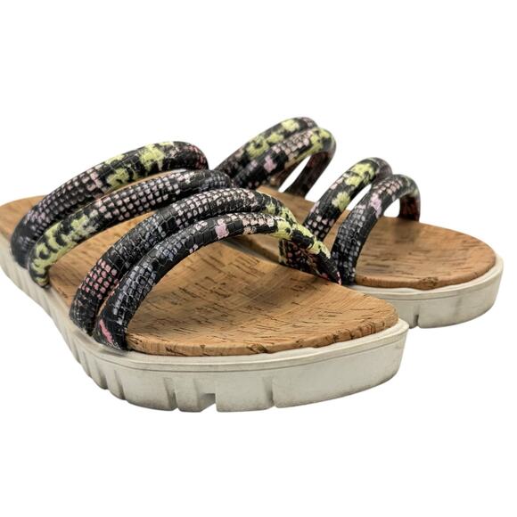 Circus by Sam Edelman Narina Faux Leather Bright Python Snake Platform Sandals - Picture 8 of 10